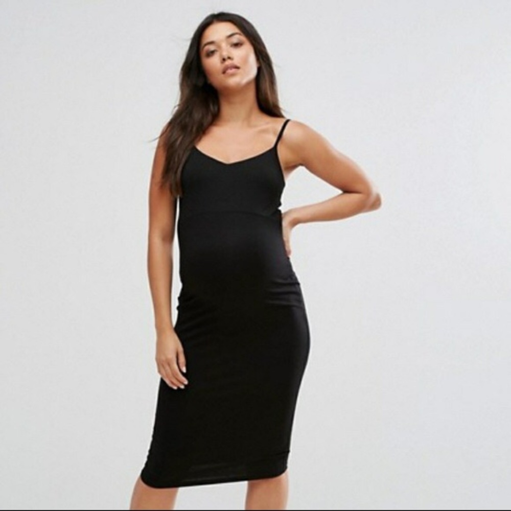 ASOS Cami MIDI Maternity Dress black